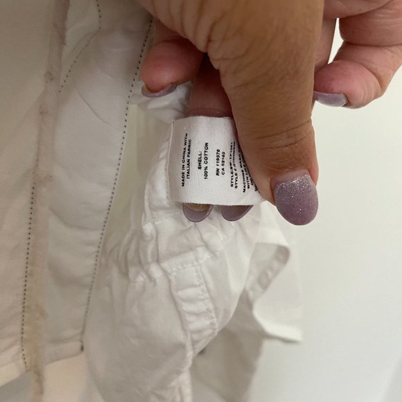 Helmet Lang Lawn Cotton Hidden Button-up White Shirt Size: Large - Picture 10 of 13